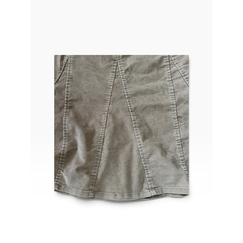 Vintage GAP Khaki Corduroy Paneled A-Line Skirt Tan Stretch Cotton Blend - Picture 8 of 13